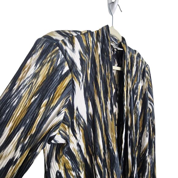 Vintage Alberto Makali Open Front Cardigan Artsy Crimped Art To Wear Size M - Picture 5 of 7